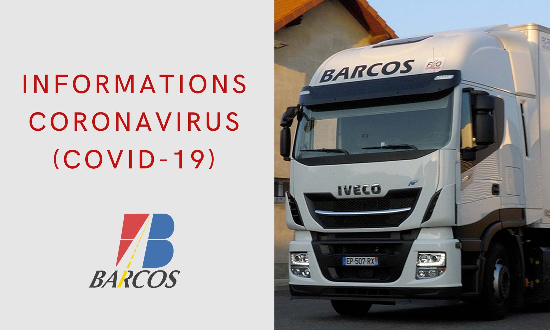 Info Covid-19 : maintien du transport routier et de la logistique